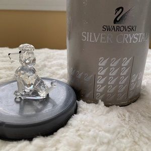BEAUTIFUL AND RARE SWAROVSKI CRYSTAL POODLE SITTING BOXED RETIRED